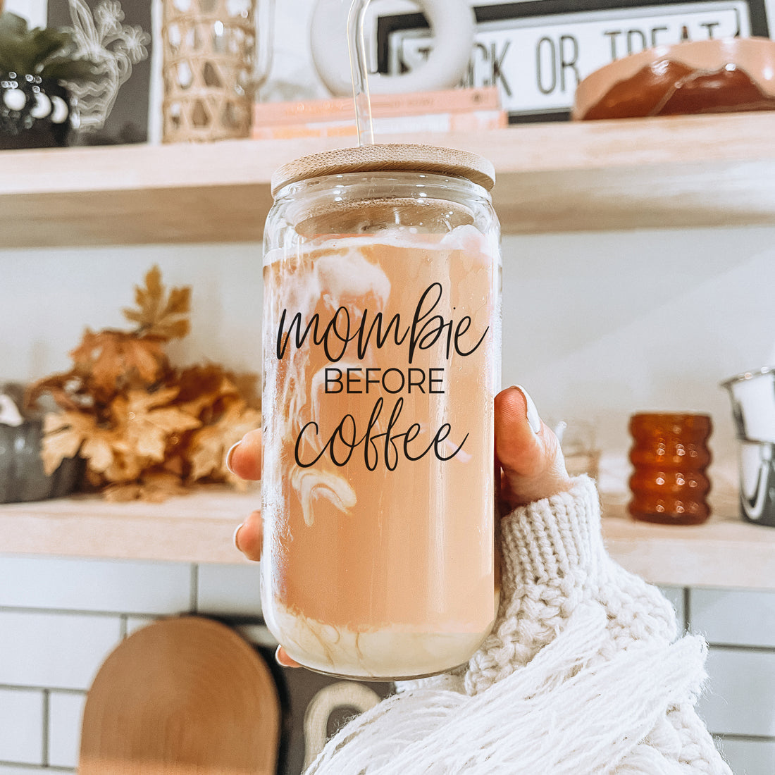 spooky mombie season tumbler
halloween mom essential glass
zombie parent coffee tumbler